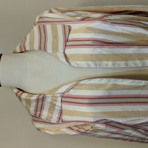 Lightweight silk striped open coat